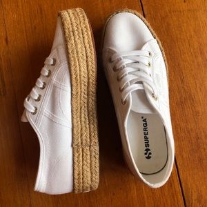 Superga Braided Jute Platform Sneakers